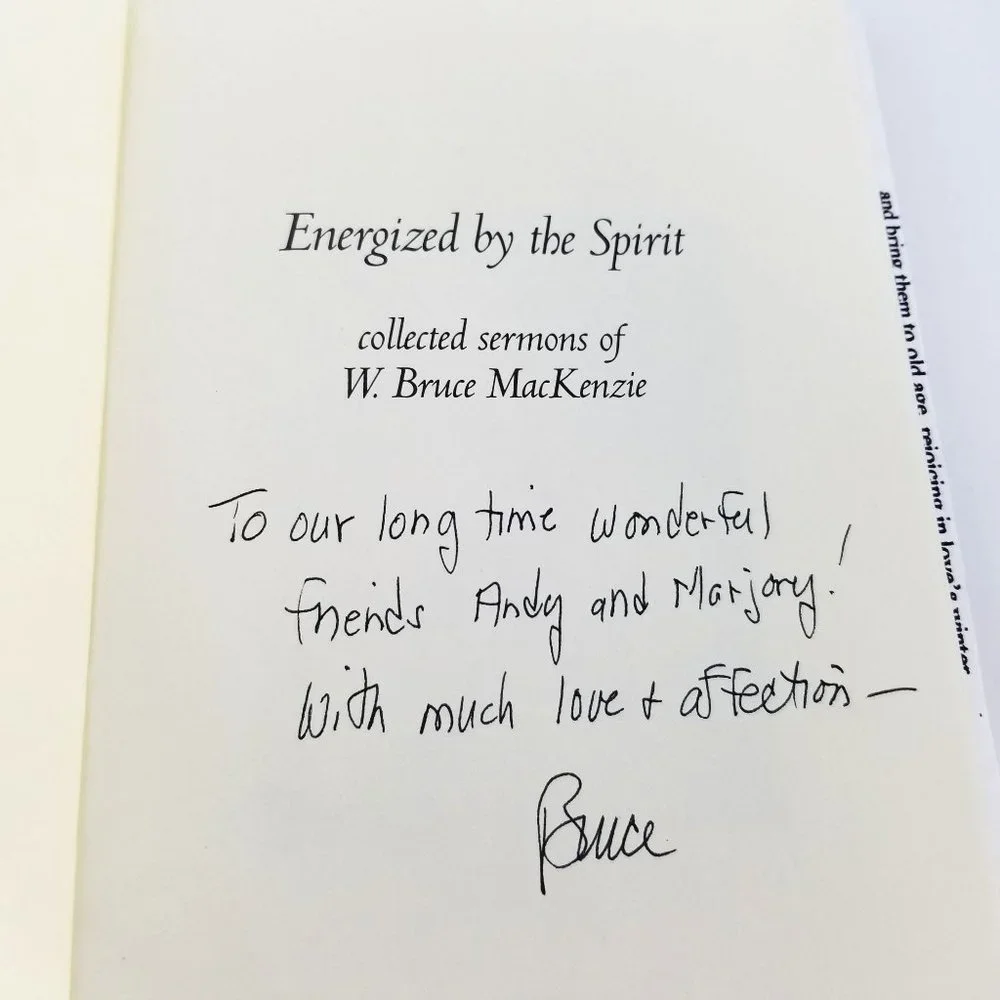 Energized By The Spirit Collected Sermons MacKenzie Book Signed 1997 Church CO